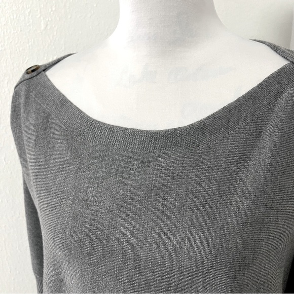 Melissa Paige Women’s Large Heather Gray Crew Neck Dolman Sleeve Sweater NWOT - Picture 5 of 11